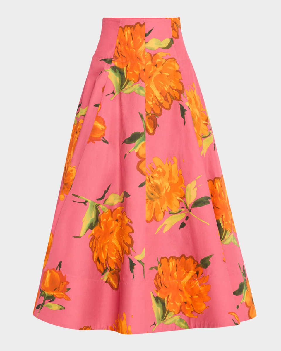 Parker Floral Midi Circle Skirt